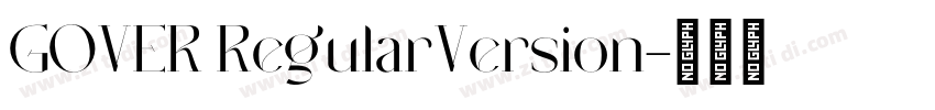 GOVER RegularVersion字体转换